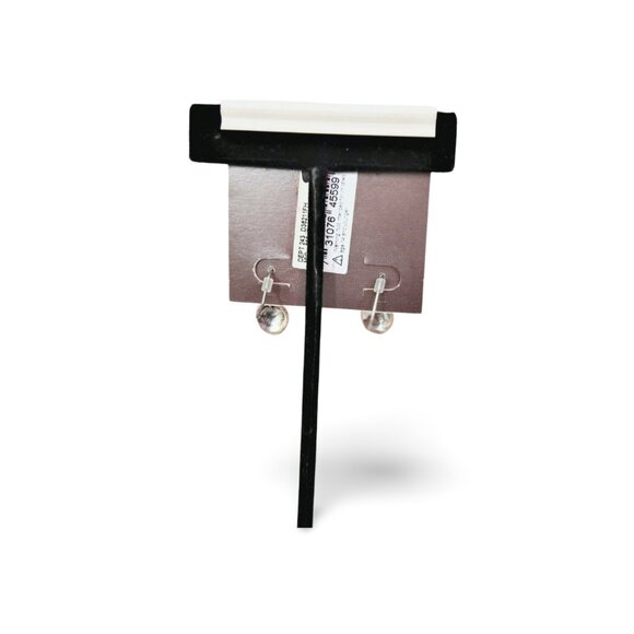 Sleek Karma Bella Dangling Disc 3/4" Charm Silver Tone Drop Earrings JW1527 - Picture 4 of 5